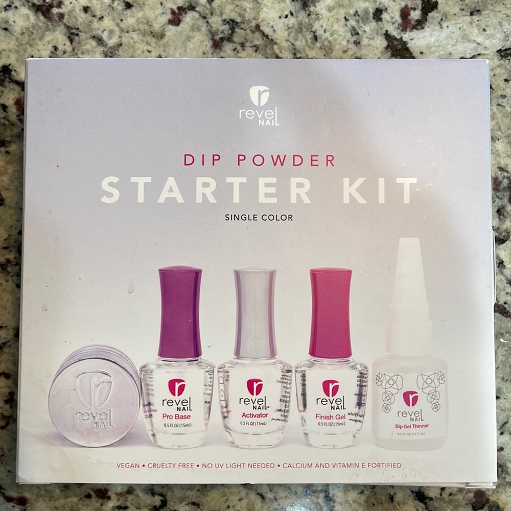 NIB. Revel Nail dip powder starter kit